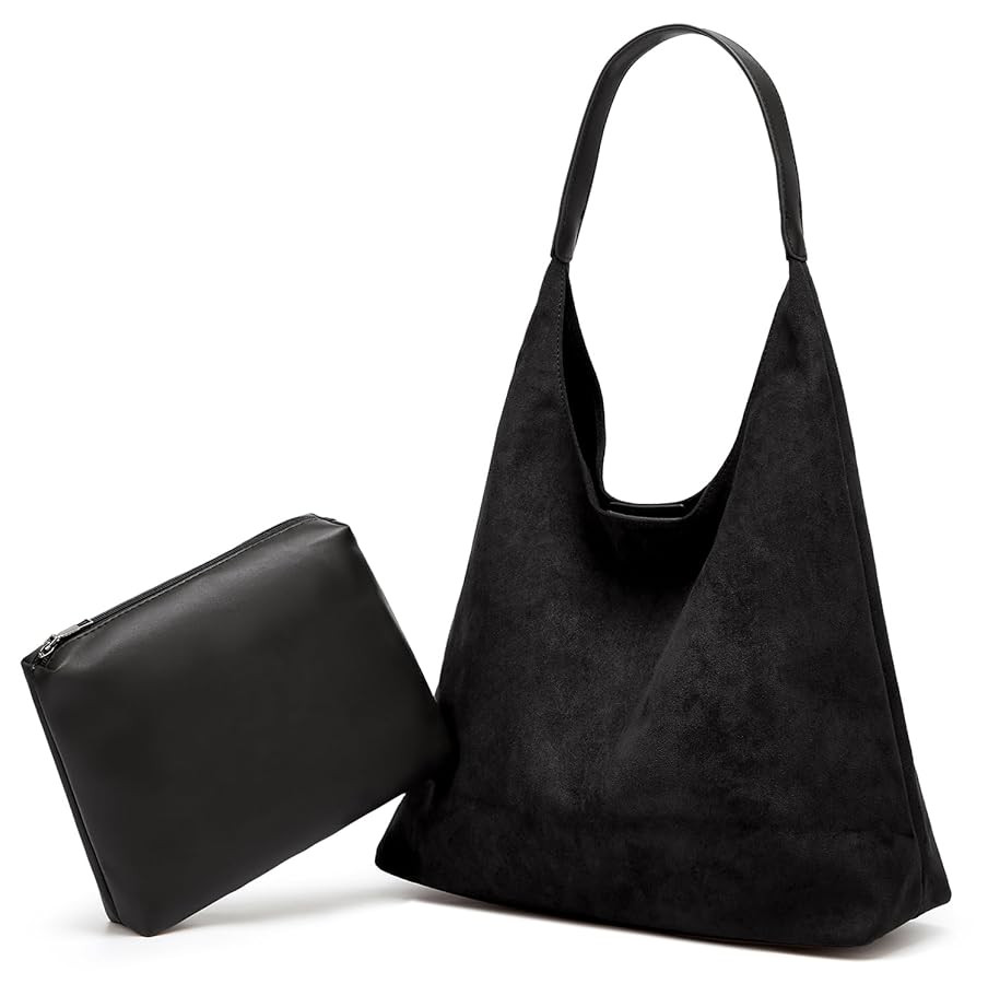 2 Pcs Slouchy Hobo Bags Women Suede Crescent Satchels Shoulder Bag Crossbody Purse Top-handle Col... | Amazon (US)