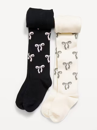 Soft-Knit Sparkle-Bows Tights 2-Pack for Toddler Girls | Old Navy (US)