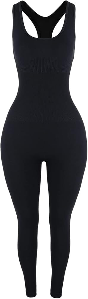 AUROLA Power Workout Jumpsuit for Women Yoga Gym Seamless One Piece Racerback Tummy Control Padde... | Amazon (US)