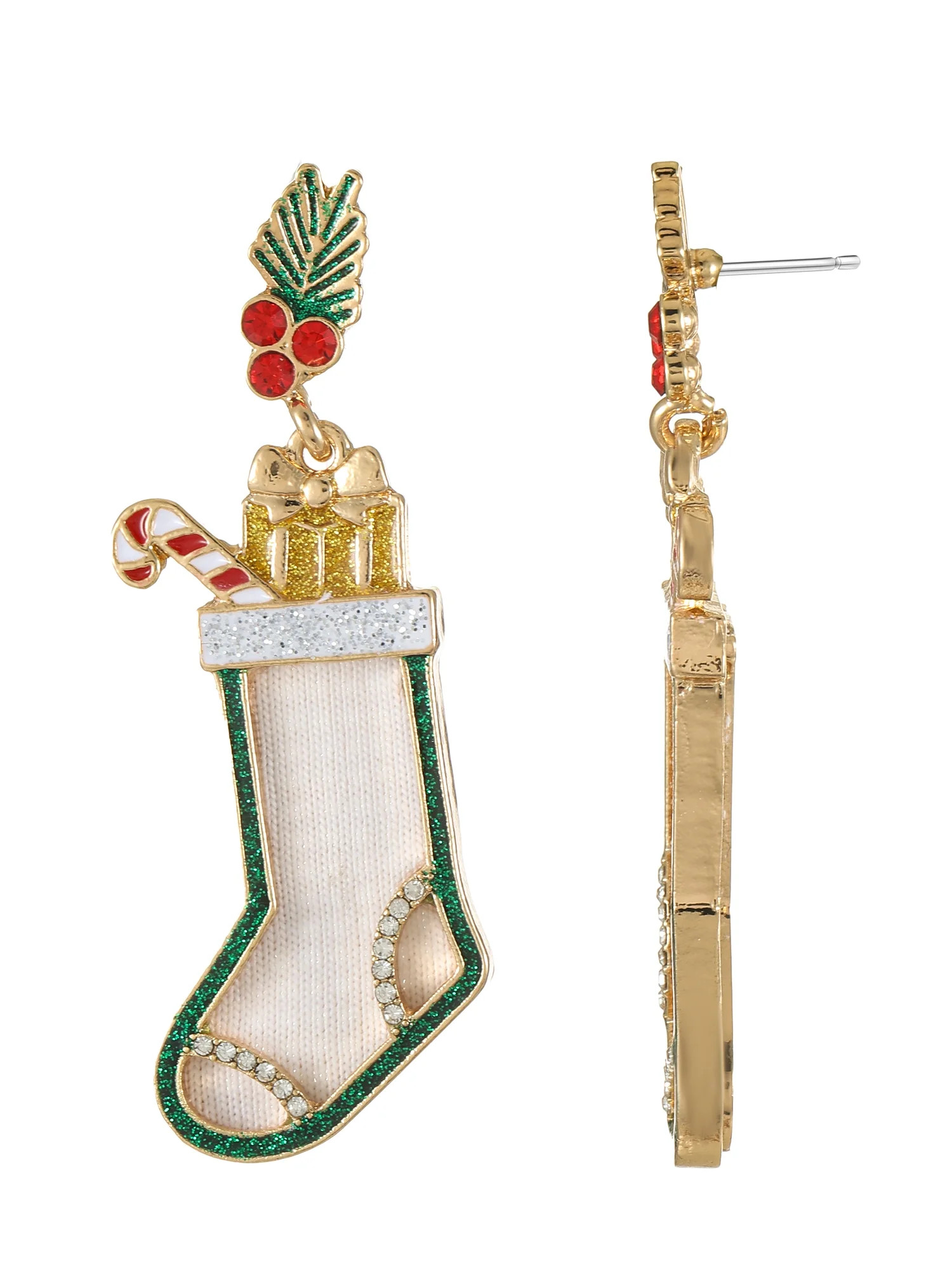 Holiday Time Stocking Earrings, 1 Pair | Walmart (US)