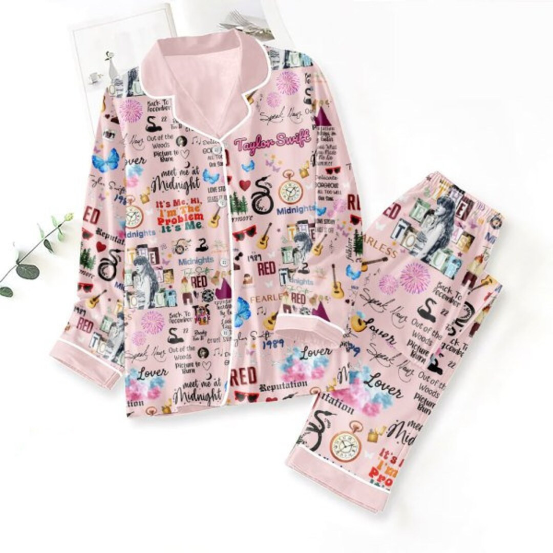 Taylor Swift Button Down Pajamas Set 1989 Taylor's Swift - Etsy | Etsy (US)