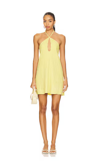 Kindall Mini Dress in Yellow | Revolve Clothing (Global)