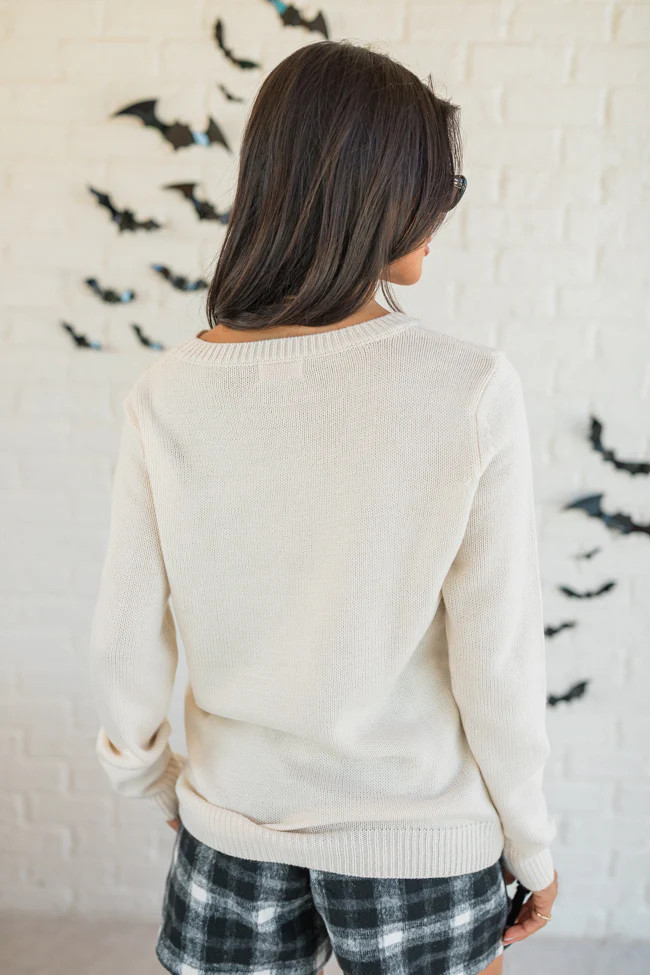 Bad To The Bone Stone Skull Sweater FINAL SALE | Pink Lily