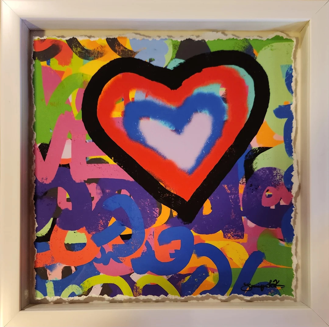 Heart Ahava Love Original Framed Jewish Papercut, Jewish Ahava Collage, Jewish Gift, Framed Judai... | Etsy (US)