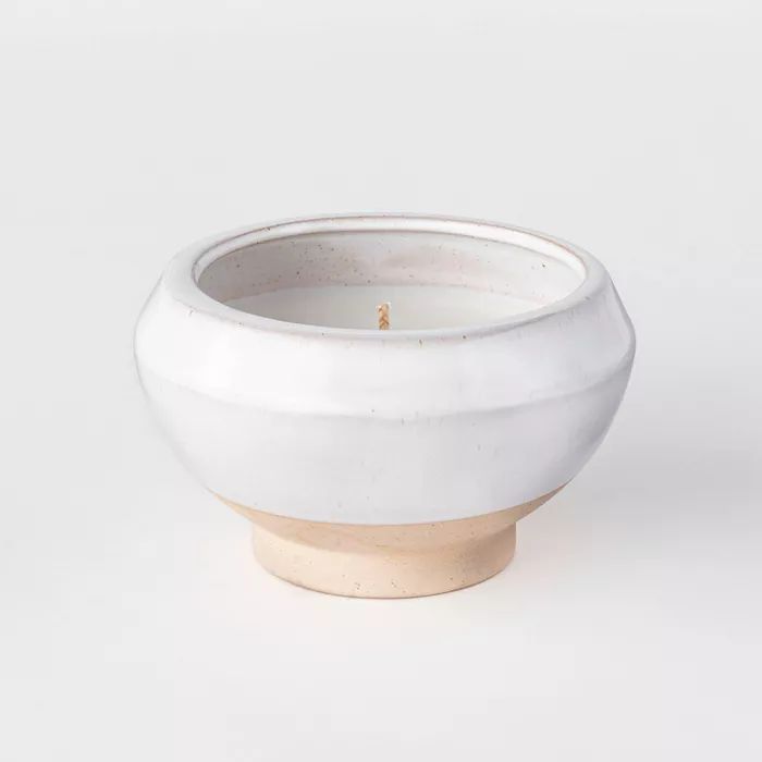 Textured Ceramic Jar Candle Sandalwood & Tobacco - Threshold™ designed with Studio McGee | Target