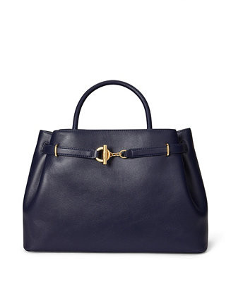 Blaike Large Leather Satchel Bag | Macy's