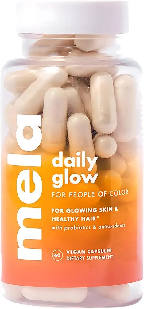 Mela Daily Glow for Healthy Melanin-Rich Skin & Textured Hair – with Silica, Millet, Pumpkin Se... | Amazon (US)
