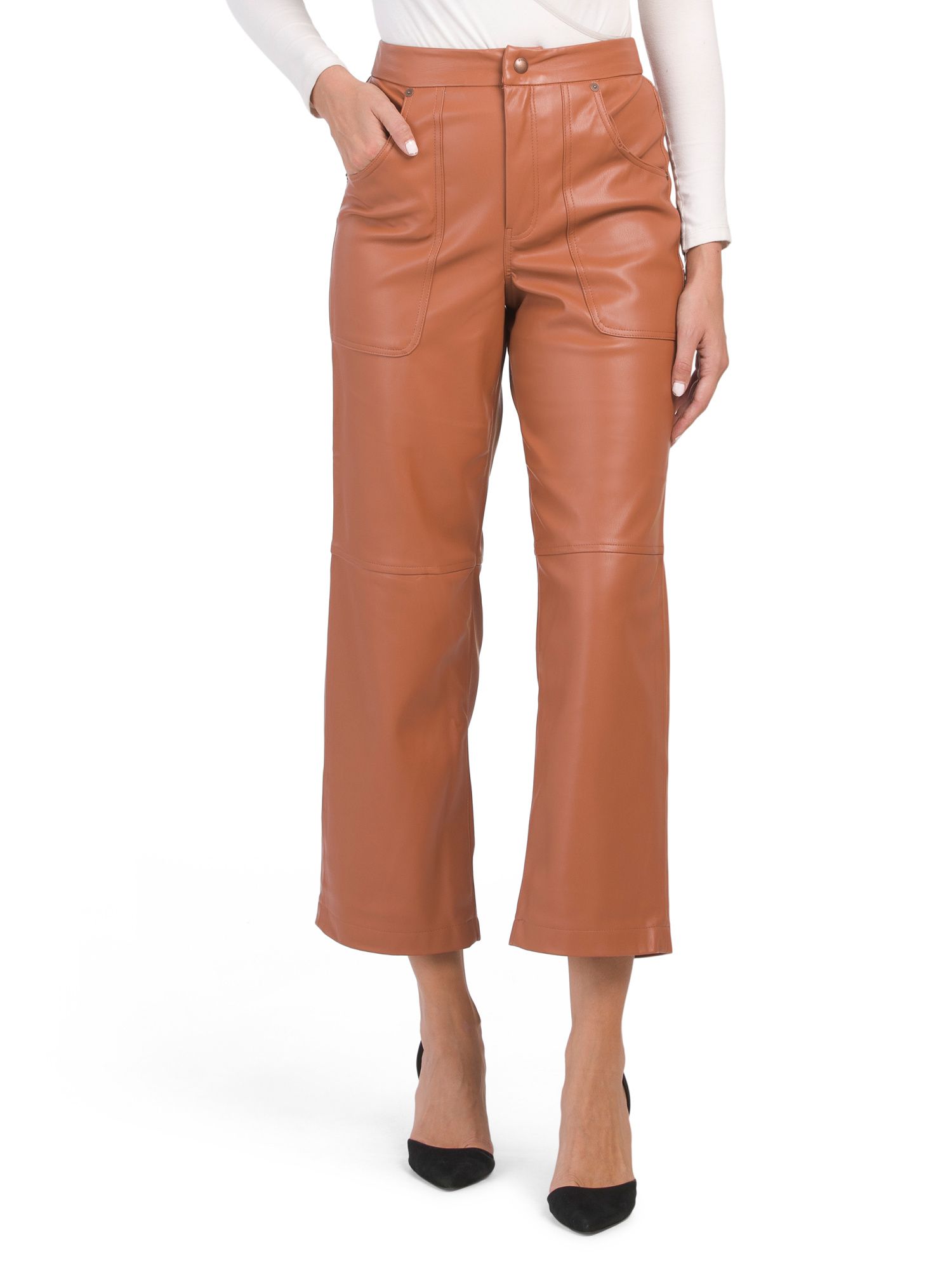 Track Record Faux Leather Pants | TJ Maxx