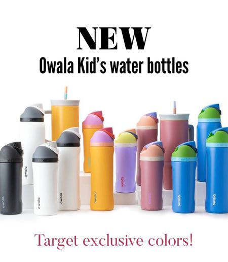 New exclusive colors and kids’ sizes Owala water bottles now at Target!! We are an Owala obsessed family! They don’t leak or spill, have a locking lid, a built in straw and are easy to clean!! Plus they keep your drinks cold foreverrrrrr! 🤩 

#LTKBacktoSchool #LTKkids #LTKFind
