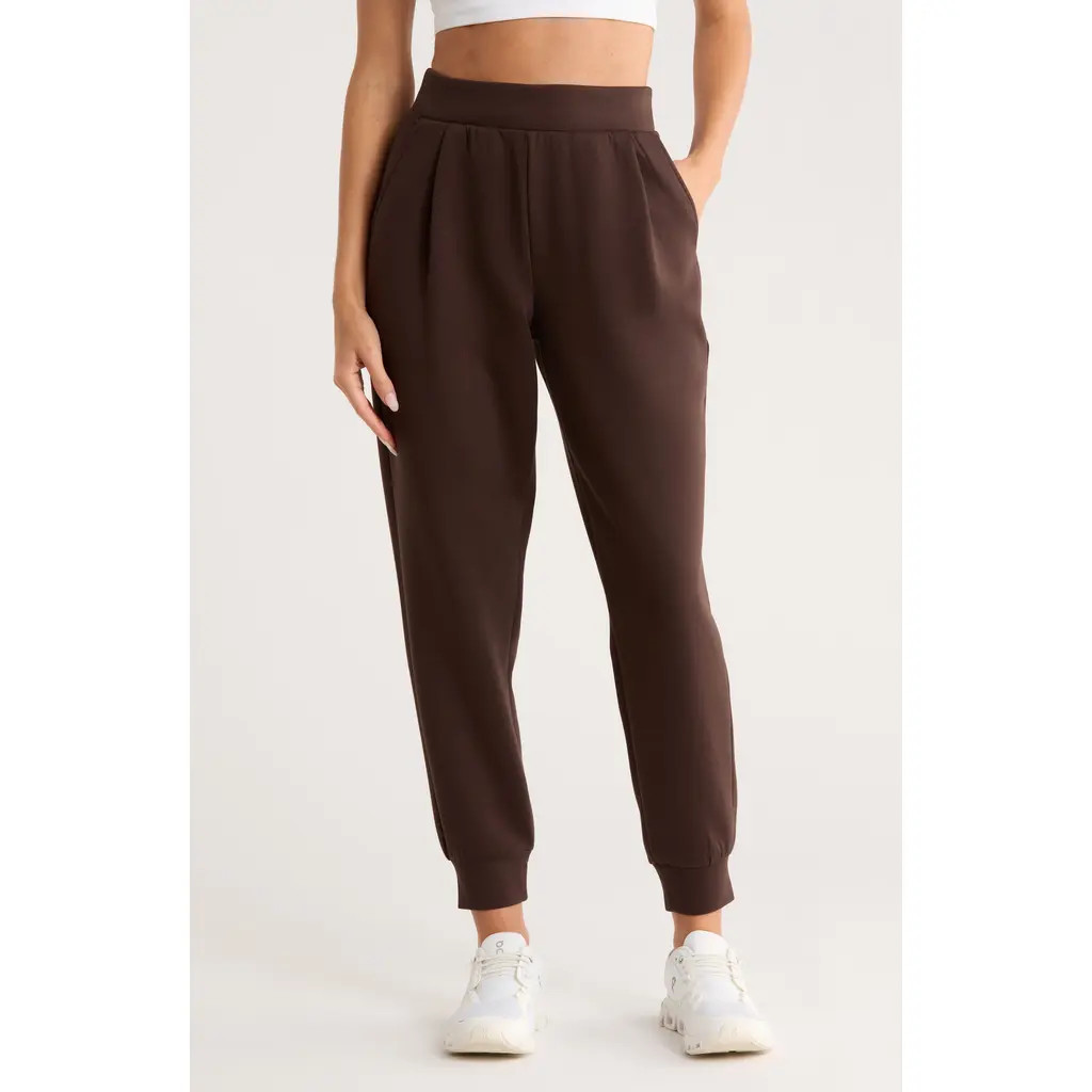 LAYER 8 Scuba Knit Joggers in Java at Nordstrom Rack, Size X-Large | Nordstrom Rack