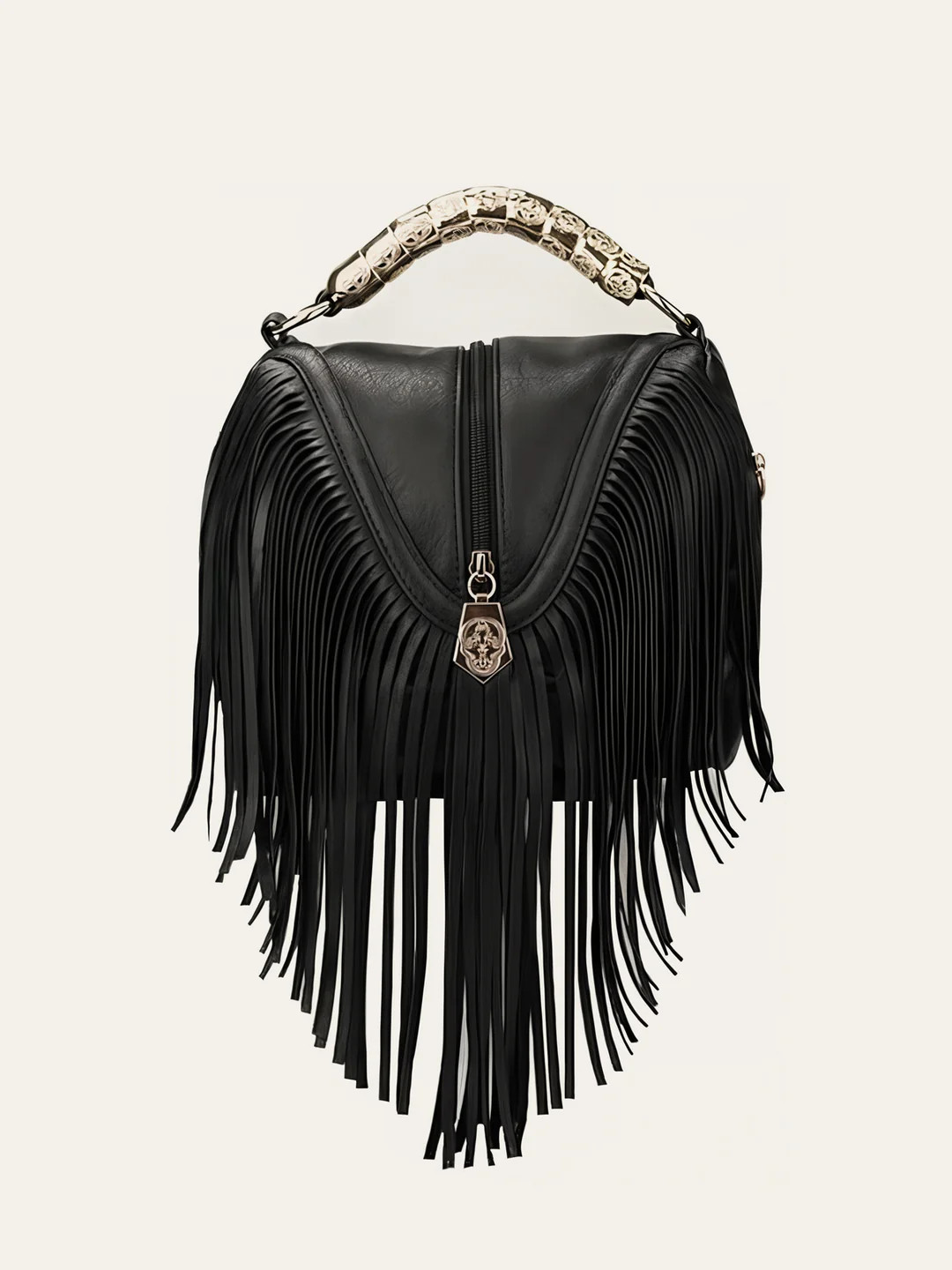 Fringe Handle Handbag | Commense
