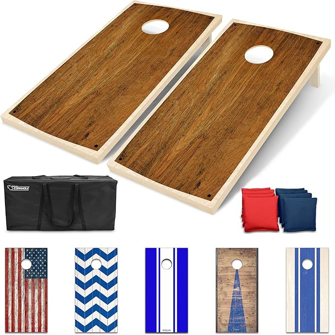 GoSports Classic Cornhole Set – Includes 8 Bean Bags, Travel Case and Game Rules (Choice of Sty... | Amazon (US)