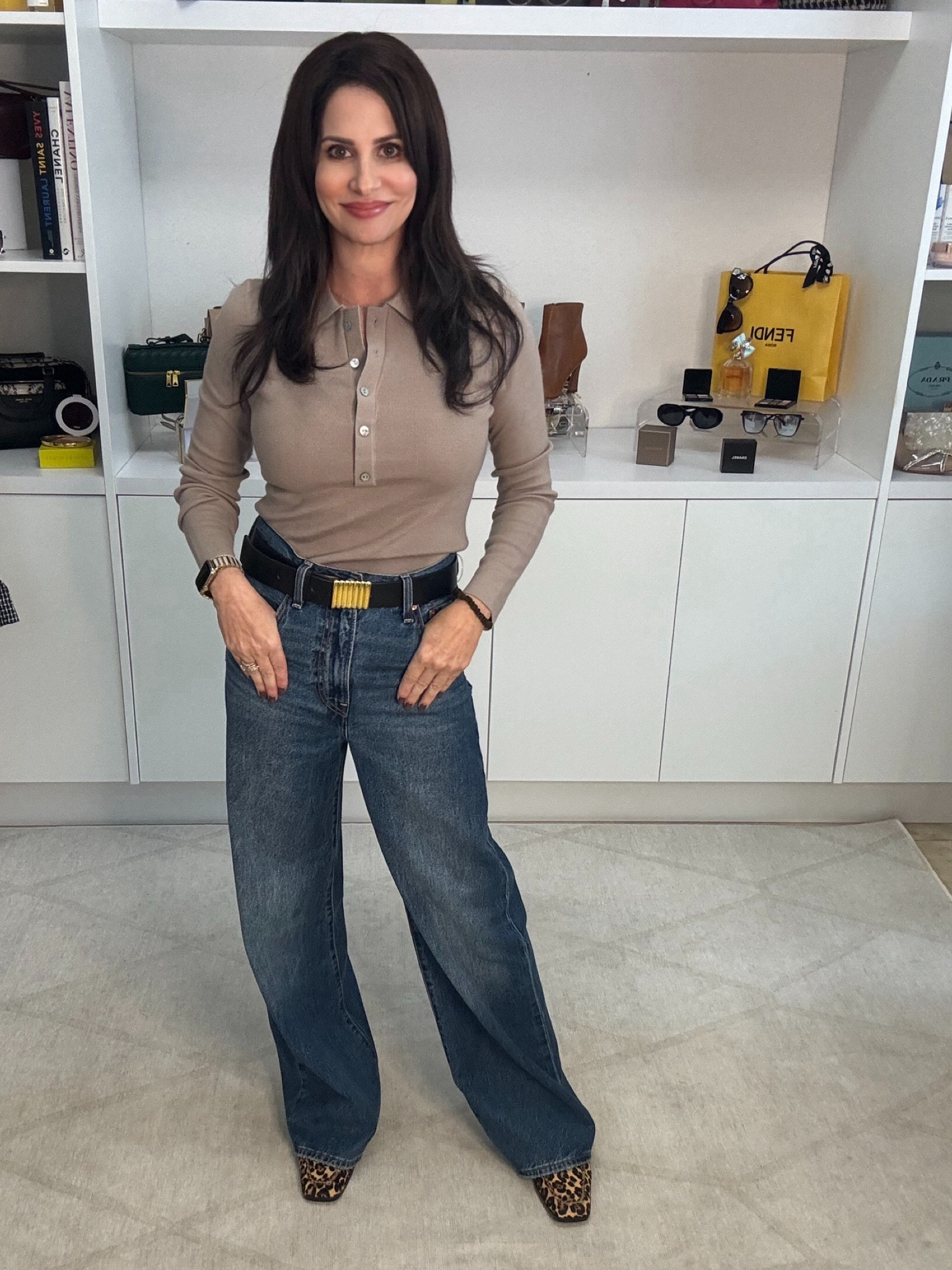 This casual look is on sale ! Top is a sm , jeans a 25 . Belt is on sale as well . 

#LTKCyberWeek #LTKSaleAlert #LTKOver40