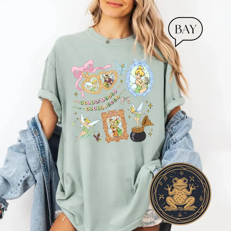 Retro Disney Tinker Bell and Terence Shirt, Tinkerbell Pixie Hollow Shirt, Disney Vacation Tee, D... | Etsy (US)