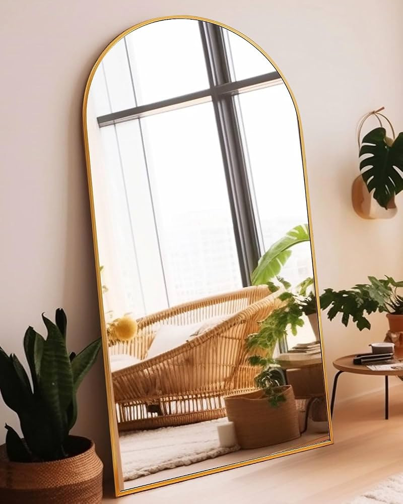 KOMCOTE Arch Mirror Full Length, Floor Length Mirror, Arched Floor Mirror, 71"x30" Wall Mirror Fu... | Amazon (US)
