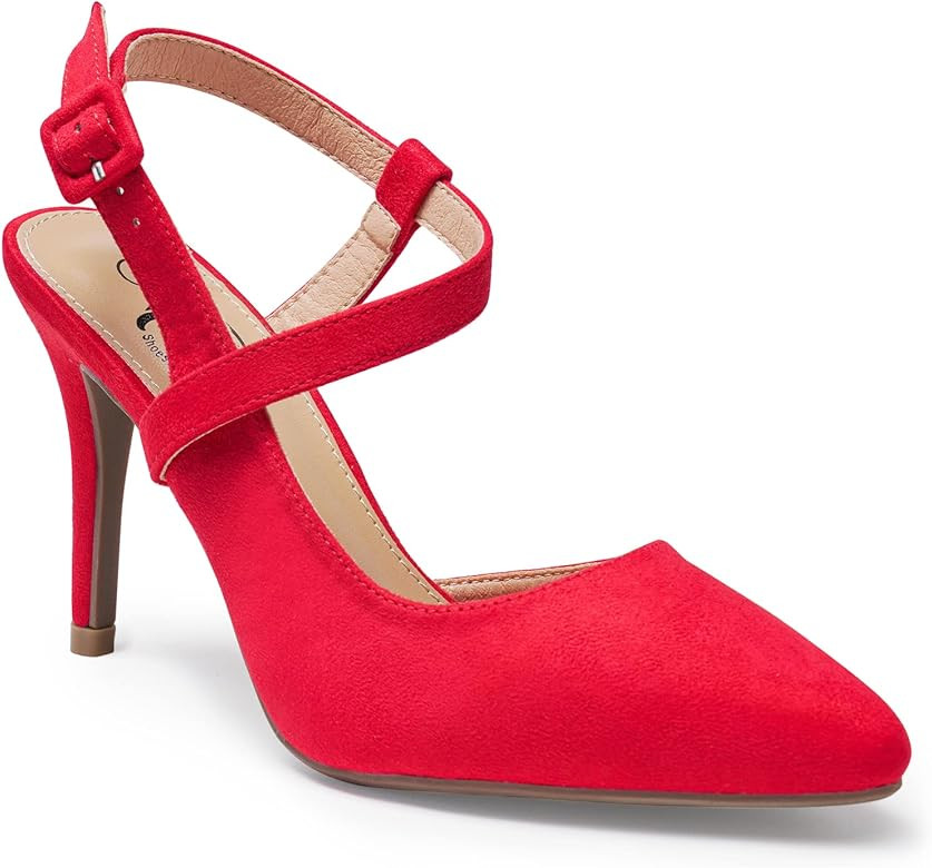 Trary Women’s High Heel Dress Pump Pointed Toe Shoe Classic Office Special Dressy Casua Wedding... | Amazon (US)