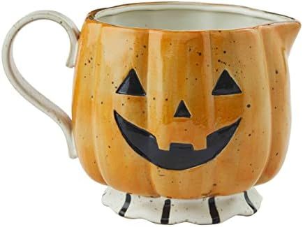 Mud Pie Stoneware Halloween Pumpkin Pitcher, Orange | Amazon (US)