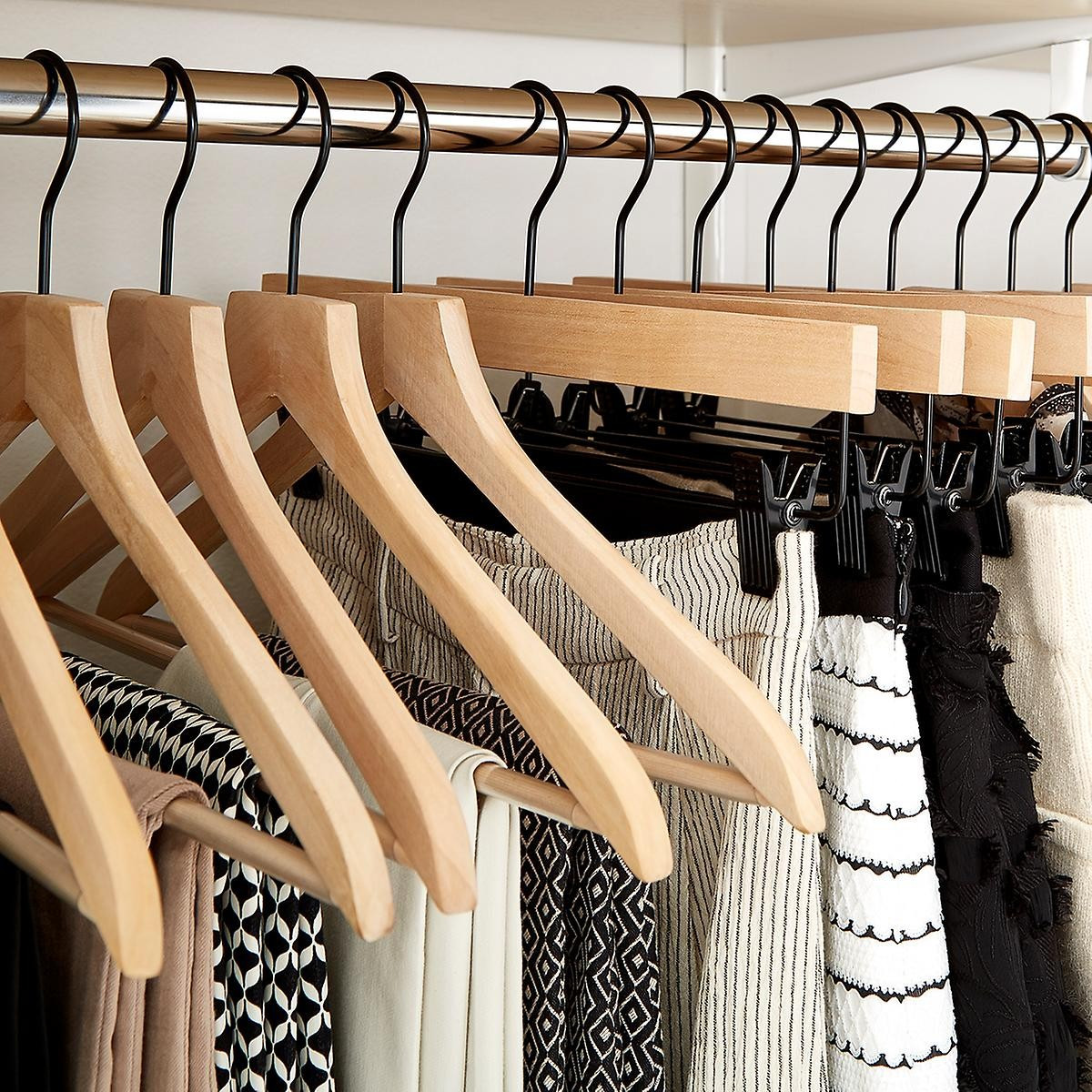 Lotus Wooden Pant and Skirt Hanger | The Container Store