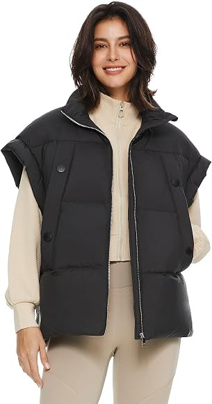 Orolay Women's Puffer Vest Fashionable Down Vest Sleeveless Classic Quilted Gilet with Stand Coll... | Amazon (US)