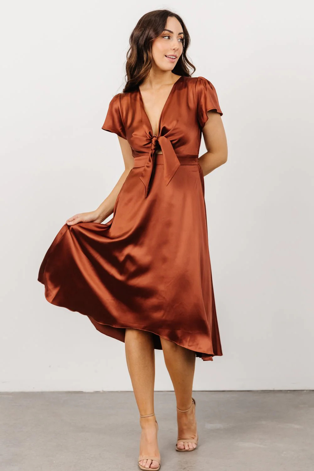 Poppy Satin Midi Dress | Baltic Born