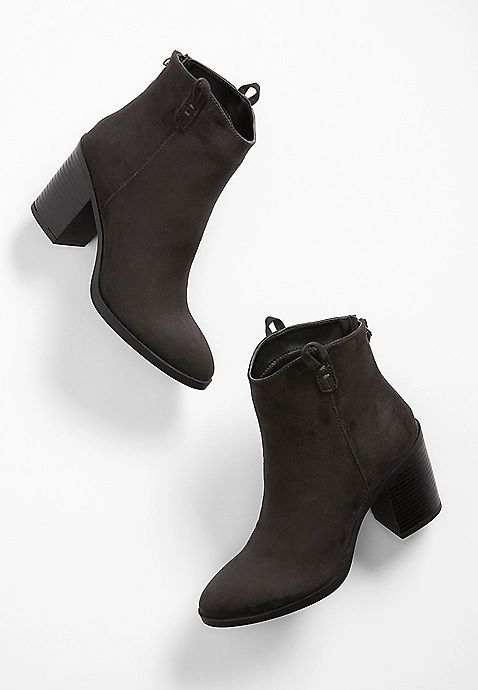 Athena Black Western Ankle Boot | Maurices