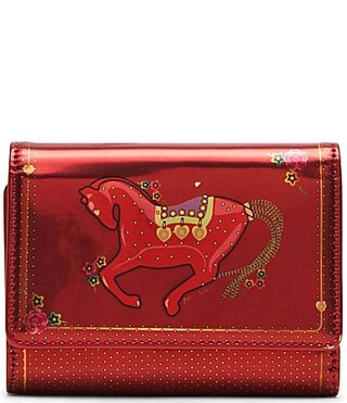 Betsey Johnson Lunar NY Year of the Horse Novelty Metallic Wallet - Red | Dillard's