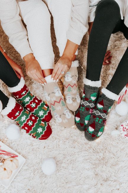 Nice List Sherpa Lined Holiday Socks | Magnolia Boutique