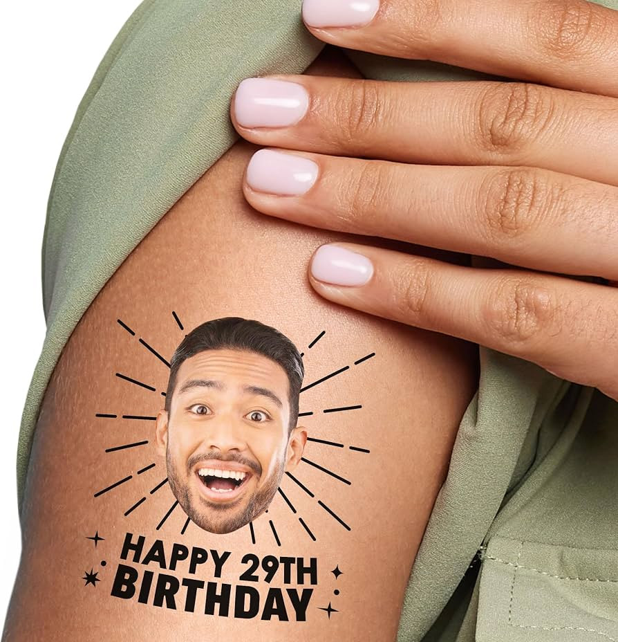 Big Dot of Happiness Custom Photo Adult Happy Birthday - Birthday Party Favors - Fun Face Tempora... | Amazon (US)