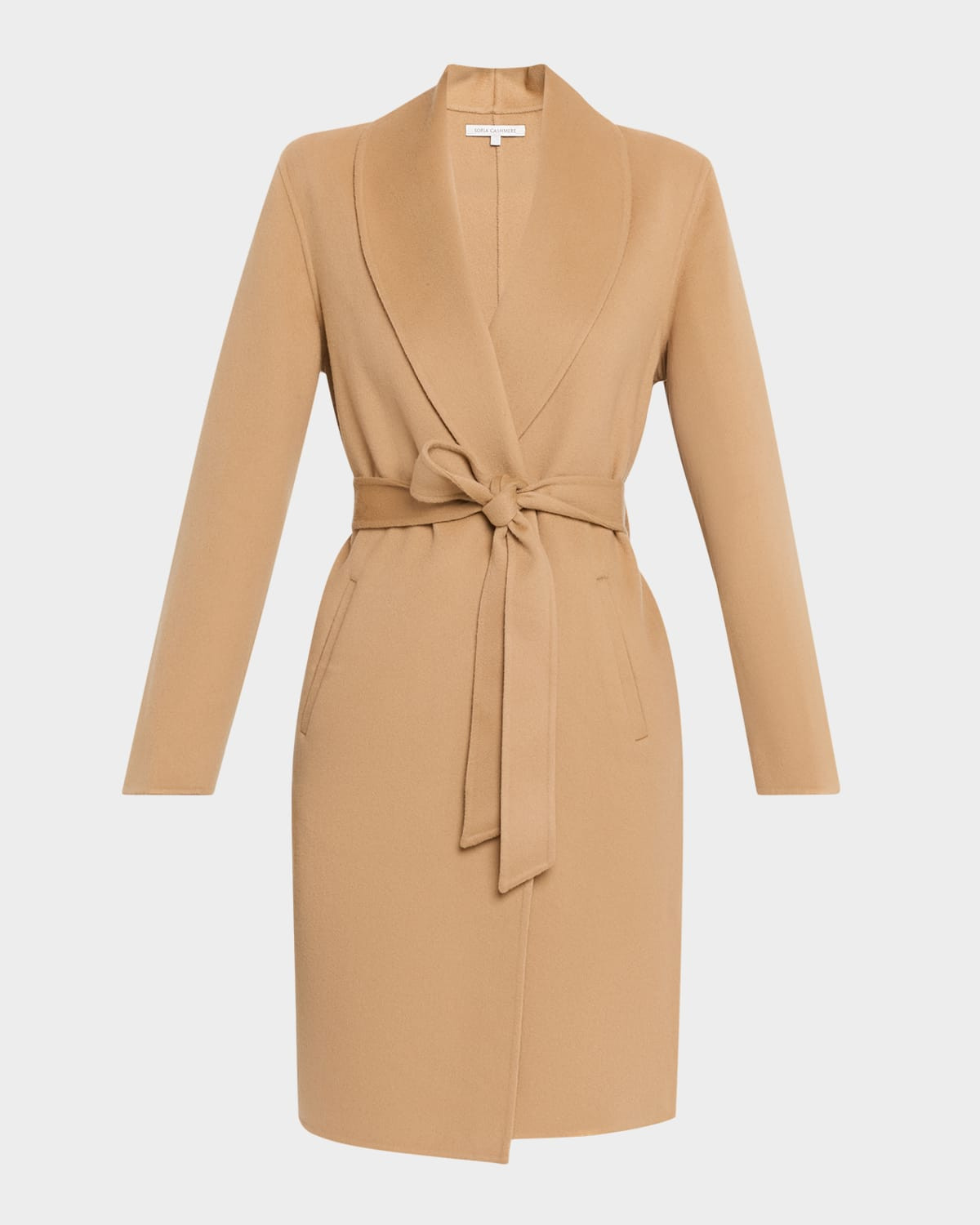 Double-Face Belted Wrap Coat | Neiman Marcus