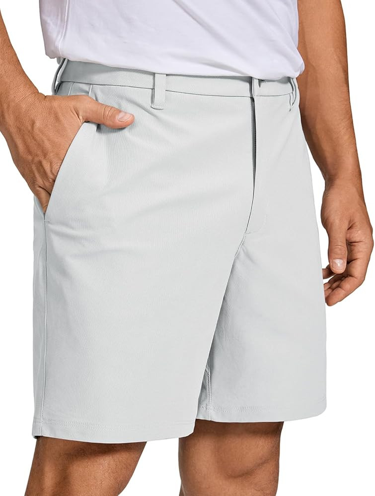 CRZ YOGA Men's All Day Comfy Golf Shorts - 7"/9" Stretch Lightweight Flat Front for Casual Work w... | Amazon (US)