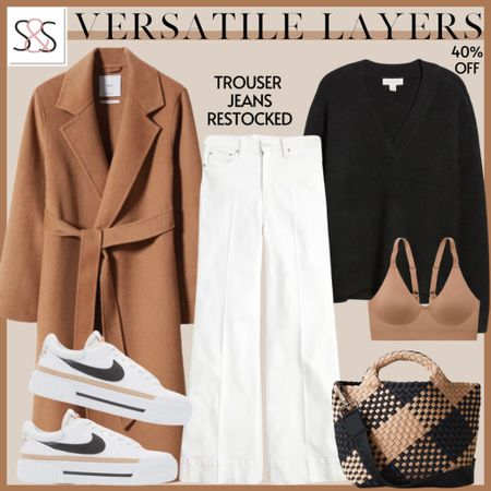 A wall coat with white trouser jeans, which were just restocked is a great winter outfit for your capsule wardrobe. I’m still loving these Nike sneakers!

#LTKworkwear #LTKSeasonal #LTKstyletip