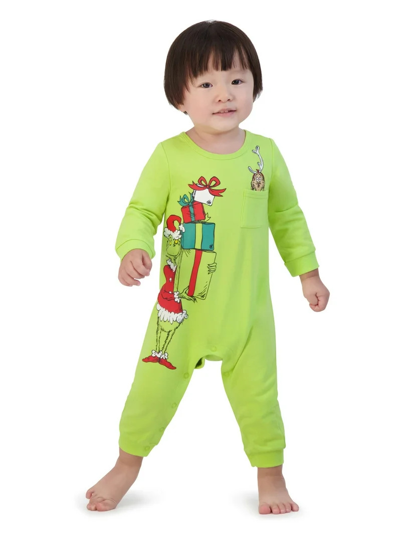 Dr.Seuss Baby Boy Grinch Printed Coverall, Sizes 0-24 Months | Walmart (US)