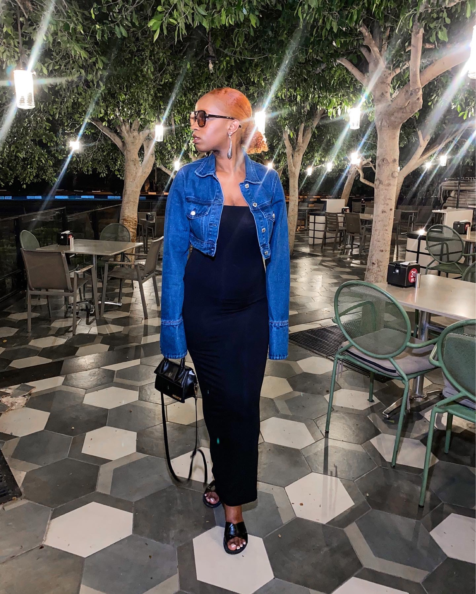 Dinner in Cyprus. Crop denim jacket, strapless dress , black boob tube dress, minimal fashion, holiday looks, minimal fashion, summer outfits. 

#LTKstyletip #LTKunder50 #LTKeurope