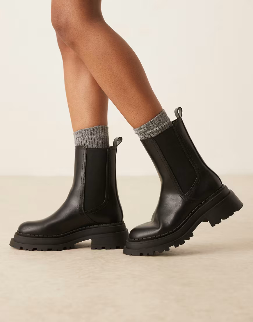ASOS DESIGN Austin chunky chelsea boots in black | ASOS (Global)