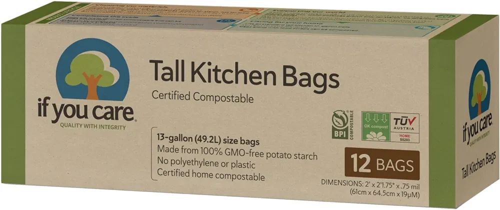 If You Care Tall Kitchen Bags, 13 gal, 12 Count | Amazon (US)