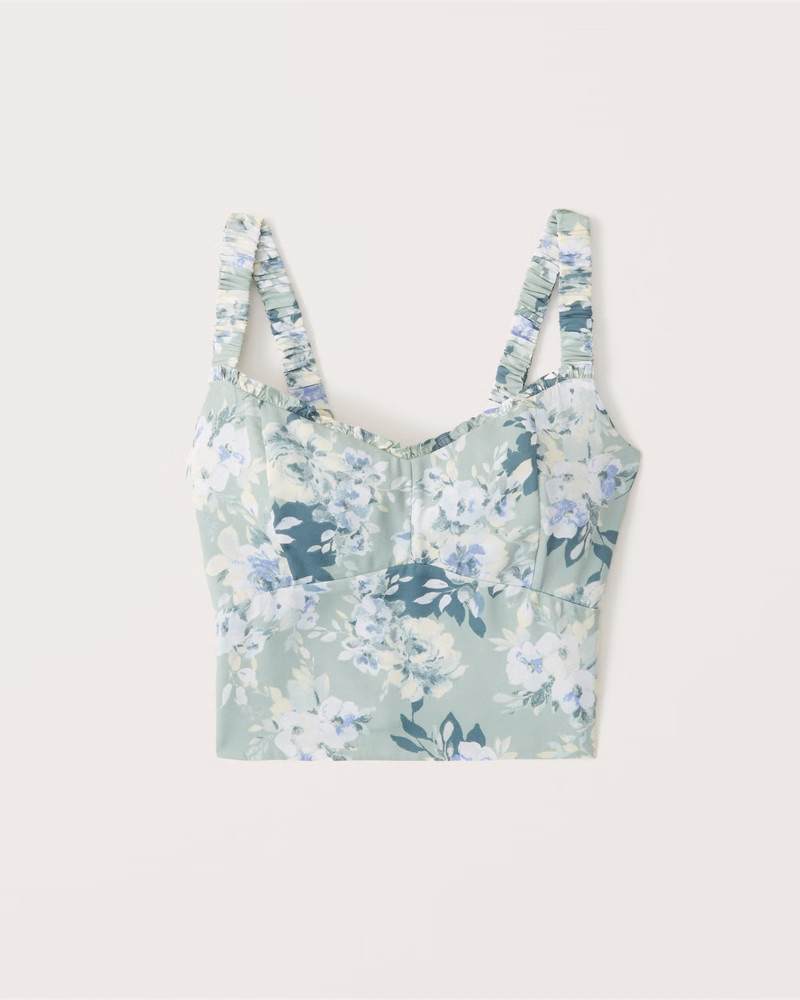 Women's Scrunchie Strap Sweetheart Top | Women's Tops | Abercrombie.com | Abercrombie & Fitch (US)
