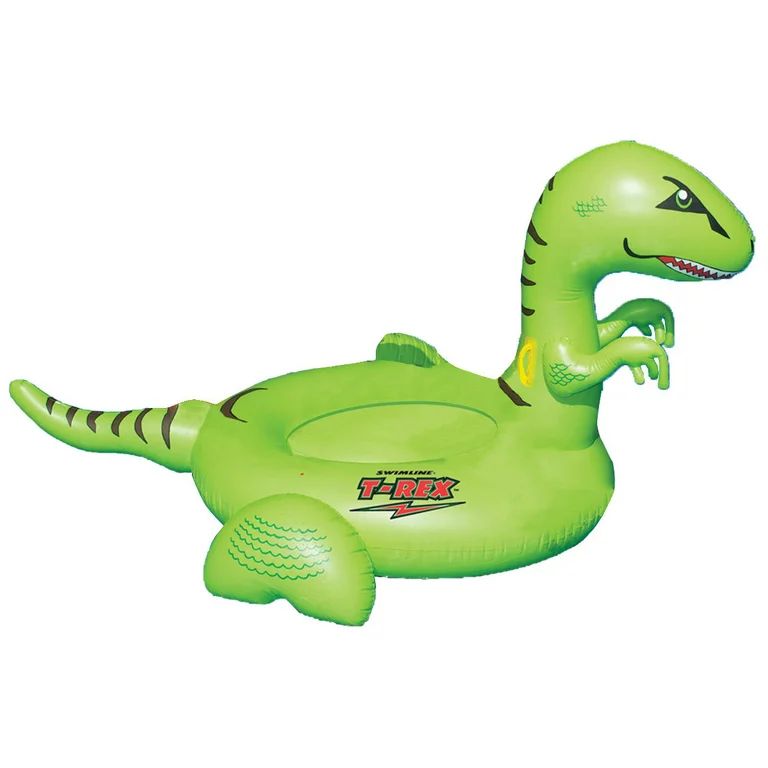 Swimline Vinyl Kids Giant Rideable Dinosaur Inflatable Pool Float, Green | Walmart (US)