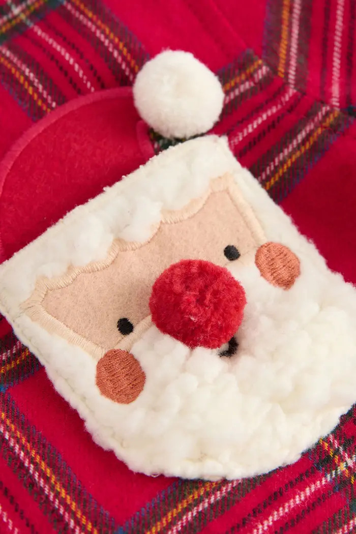 NEXT Kids' Santa Face Plaid Flannel Button-Up Shirt | Nordstrom | Nordstrom