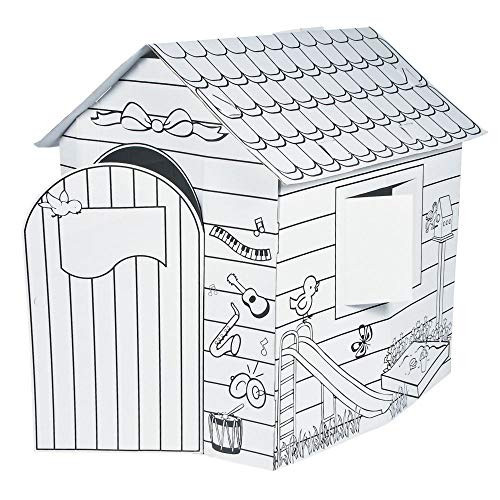 DIY Cardboard Playhouse 28" x 34 1/2" x 3'- Folds Easily for Storage - Color Your Own Crafts for Kids and Fun Home Activities, Color Your Own Activities | Amazon (US)