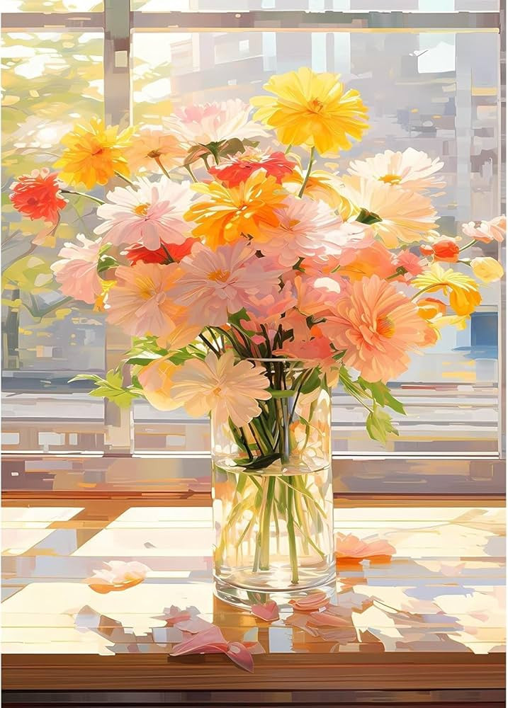HITIRECOVI Flowers Paint by Numbers Kits for Adults,Flower Paint by Numbers Kits,Adult Paint by N... | Amazon (US)