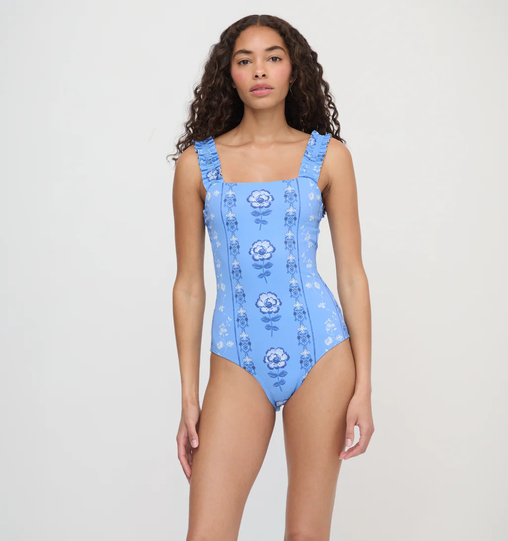 The Teagan One Piece - Blue Arcadia Border | Hill House Home US