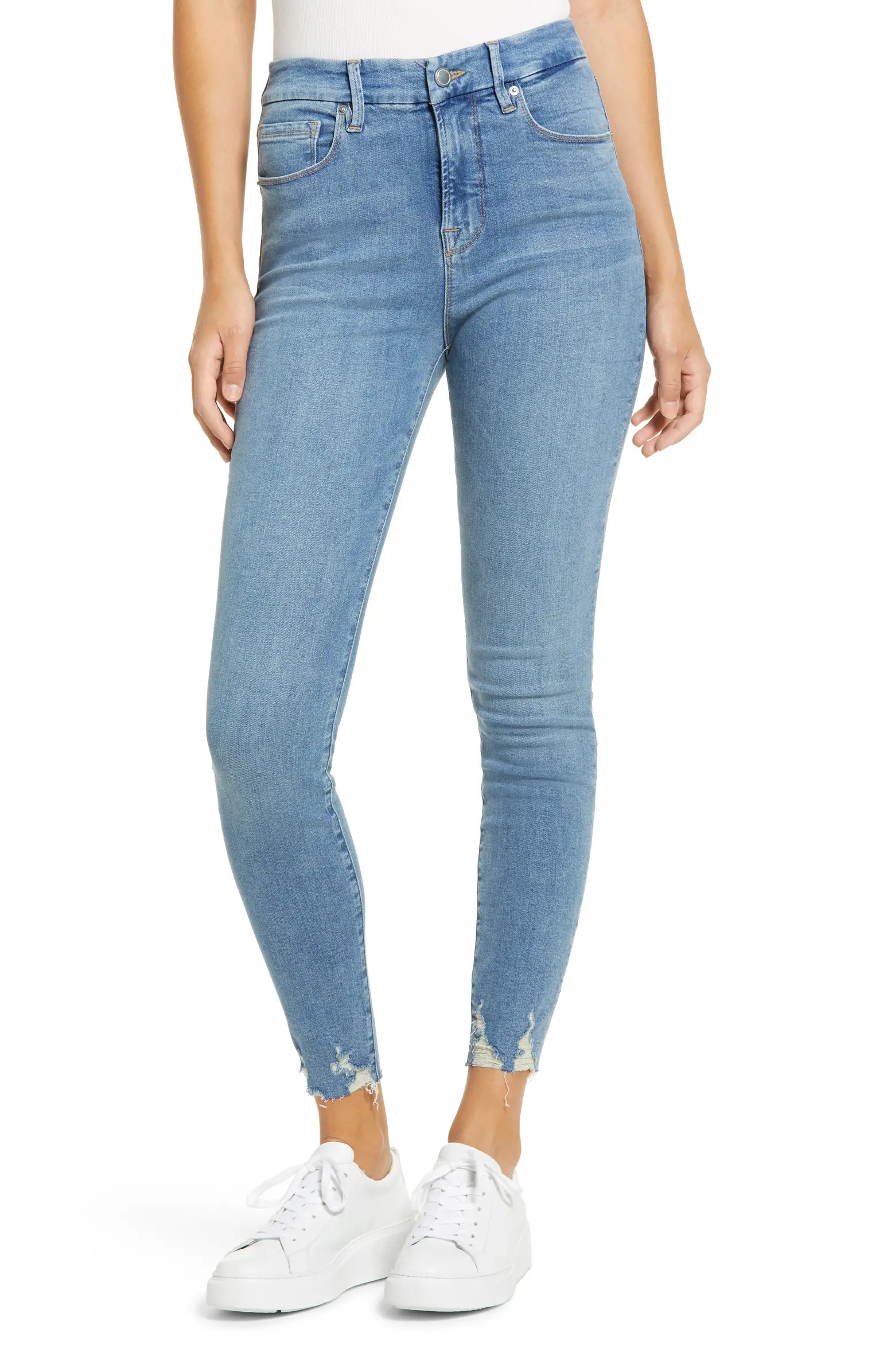 Good Legs High Waist Raw Hem Skinny Jeans | Nordstrom