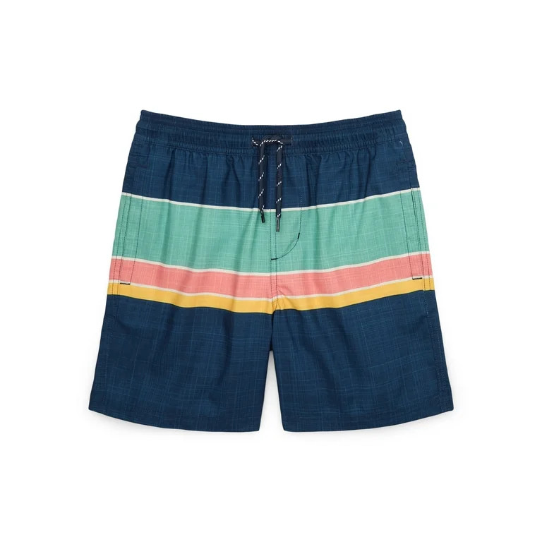 Wonder Nation Boys Woven Swim Trunks with UPF50+, Sizes 4-18 & Husky | Walmart (US)