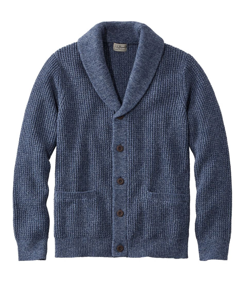 Men's Organic Cotton Waffle Sweater, Cardigan | L.L. Bean