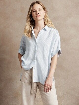 Oversized Linen-Blend Shirt | Banana Republic Factory