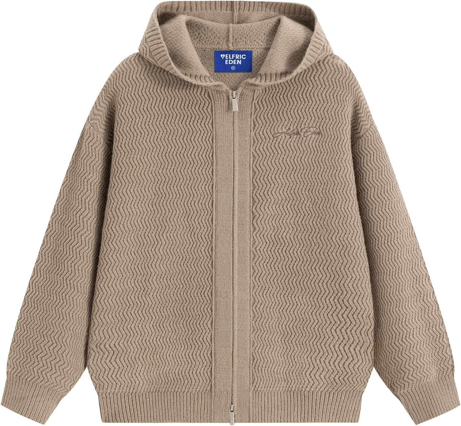 Aelfric Eden Zip Up Cardigan for Women Hooded Cardigan Sweater Knitted Drop Shoulder Fall Clothes Winter Hoodies Outerwear | Amazon (US)