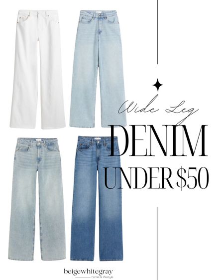 I am a lover of wide leg denim and these are priced incredibly well at H&M. They
Come in many washes ✔️

#LTKfindsunder100 #LTKfindsunder50 #LTKstyletip