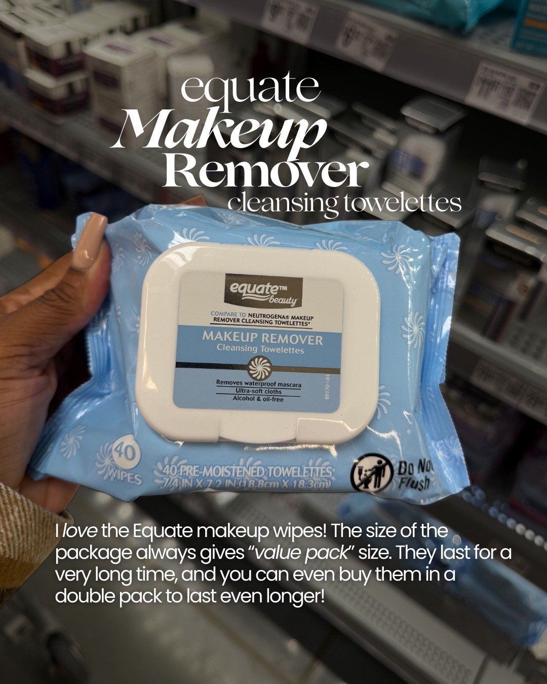 ✨ Loving these Equate Makeup Remover Wipes! They last for a very long time, and you can even buy them in a double pack to make them last even longer and save more. 

#LTKselfcare #LTKBeauty #LTKgrwm