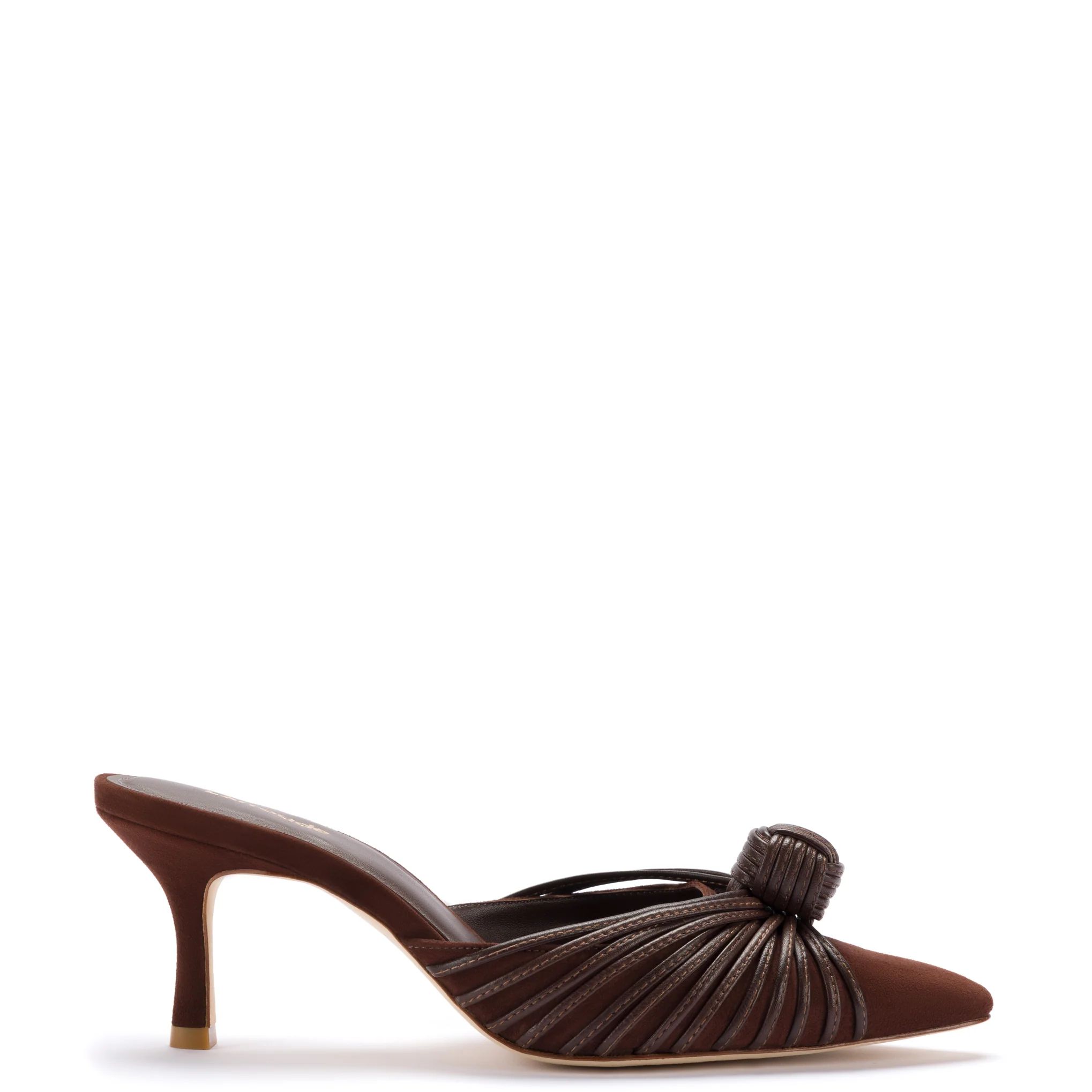 Mini Valerie Pump In Brown Suede | Larroude