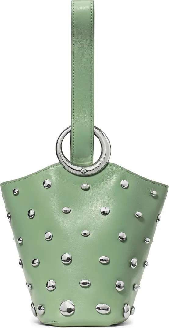 halo stud fine grain leather crossbody bag | Nordstrom